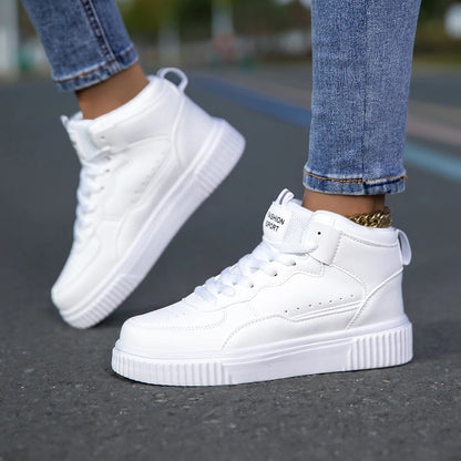 YRZL Women Shoes Skateboarding Shoes for Men Sneakers High Top Lightweight White Black Sports Running Outdoor Casual Shoes Men