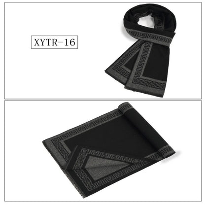 Classic Brand Scarfs for Men Thick Imitation Cashmere Shawl Scarves Winter Warm Business Muffler Scarves Long Wrap