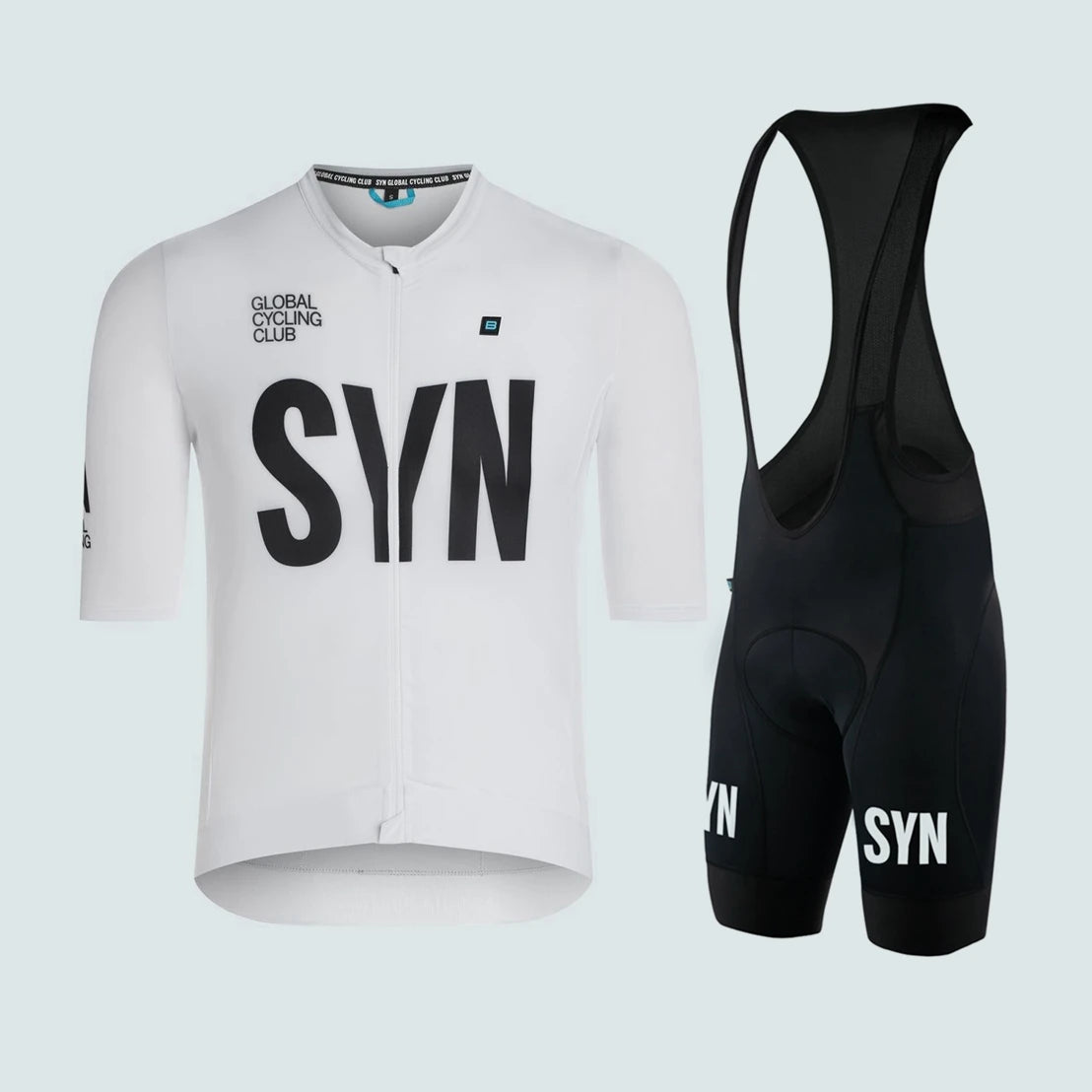 Riding Club Outdoor Leisure Cycling Dinner Entertainment Bicycle Clothing White Summer Short Sleeve jersey and Bib Shorts Set