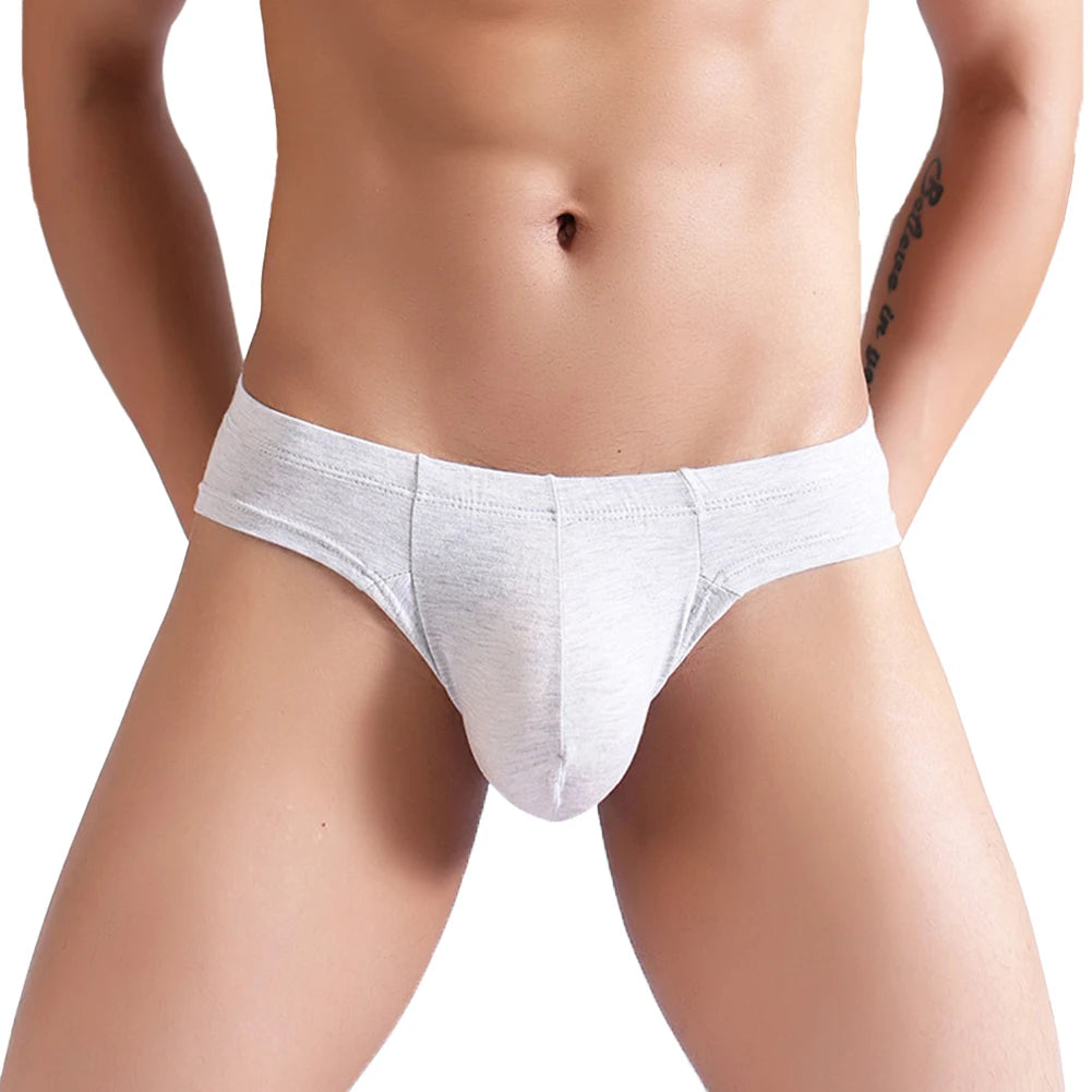 Sexy Mens Slip Cueca U Convex Underwear Breathable Low Waist Soft Briefs Lingerie High Fork Panties Underpants Calzoncillos