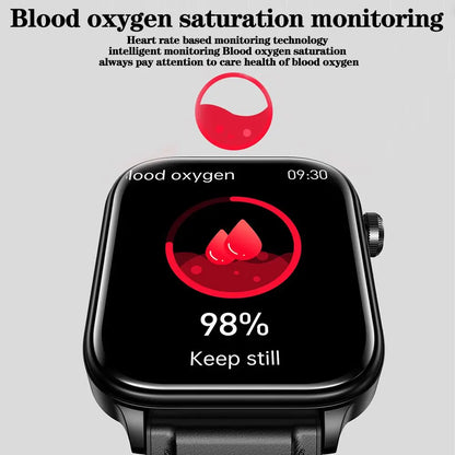 2025 New Smart Watch Diagnosis Blood Lipids Uric Acid Blood Pressure Smartwatch Men ECG+PPG Voice Bluetooth Call Health watch