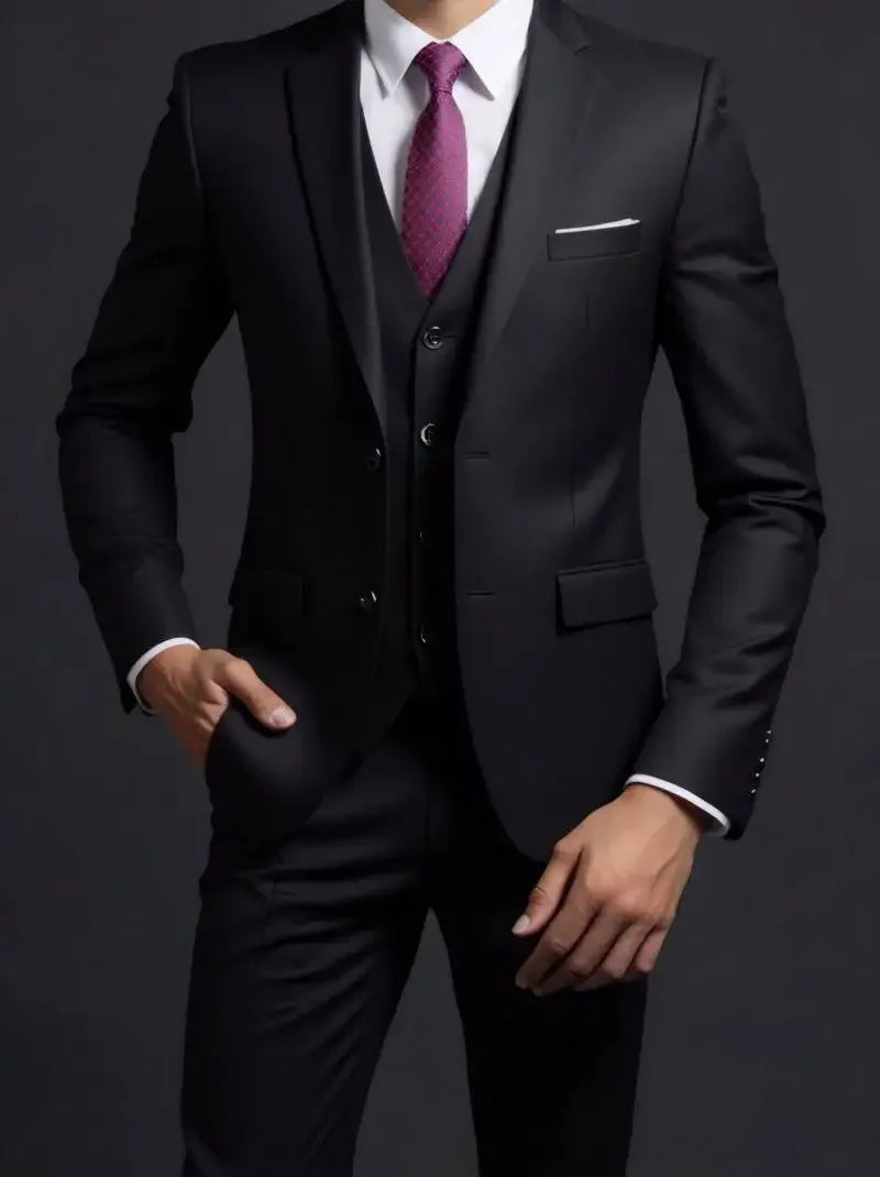 Suit (Blazer+ Vest + Trousers) Men&