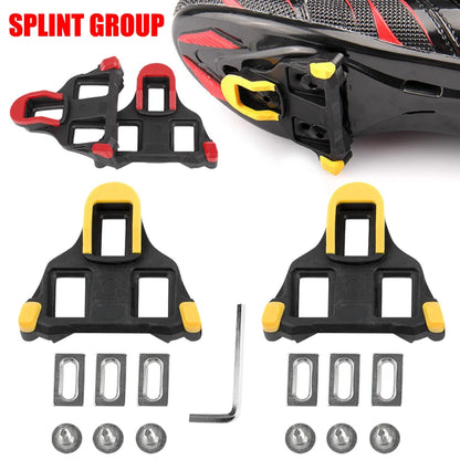 Bike Cleats Self-locking Cycling Pedals Cleat Set Lightweight Platform Pedals 3 Bearings Pedals Indoor Cycling &amp; Road Bike