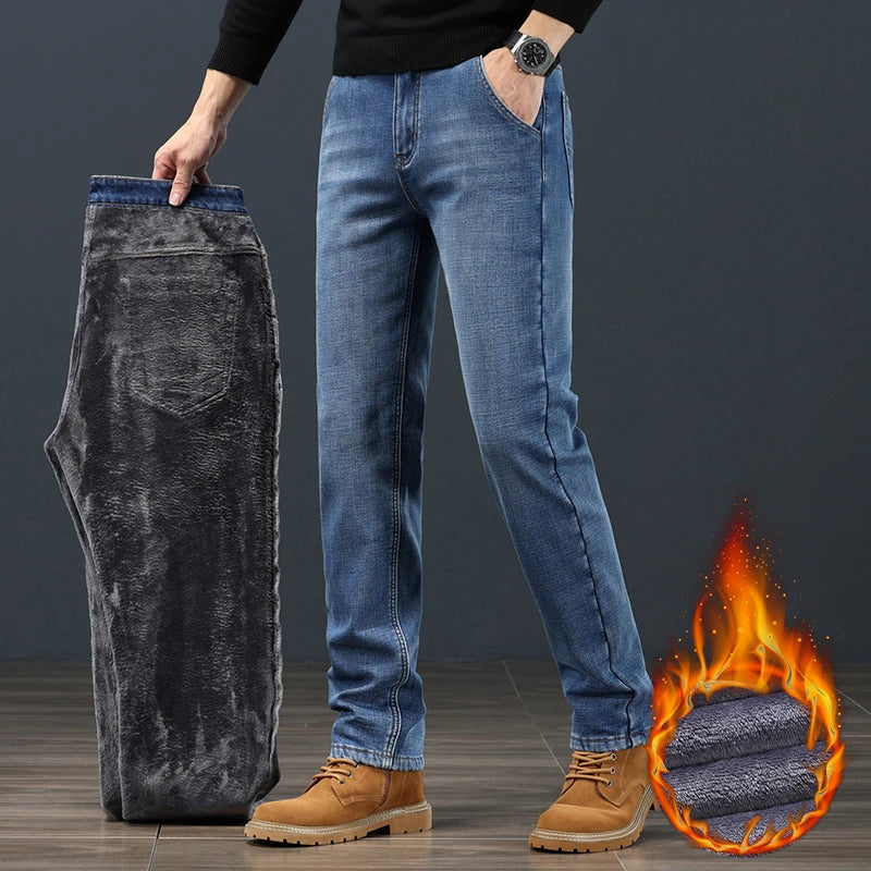 2024 Winter Warm Jeans Men&