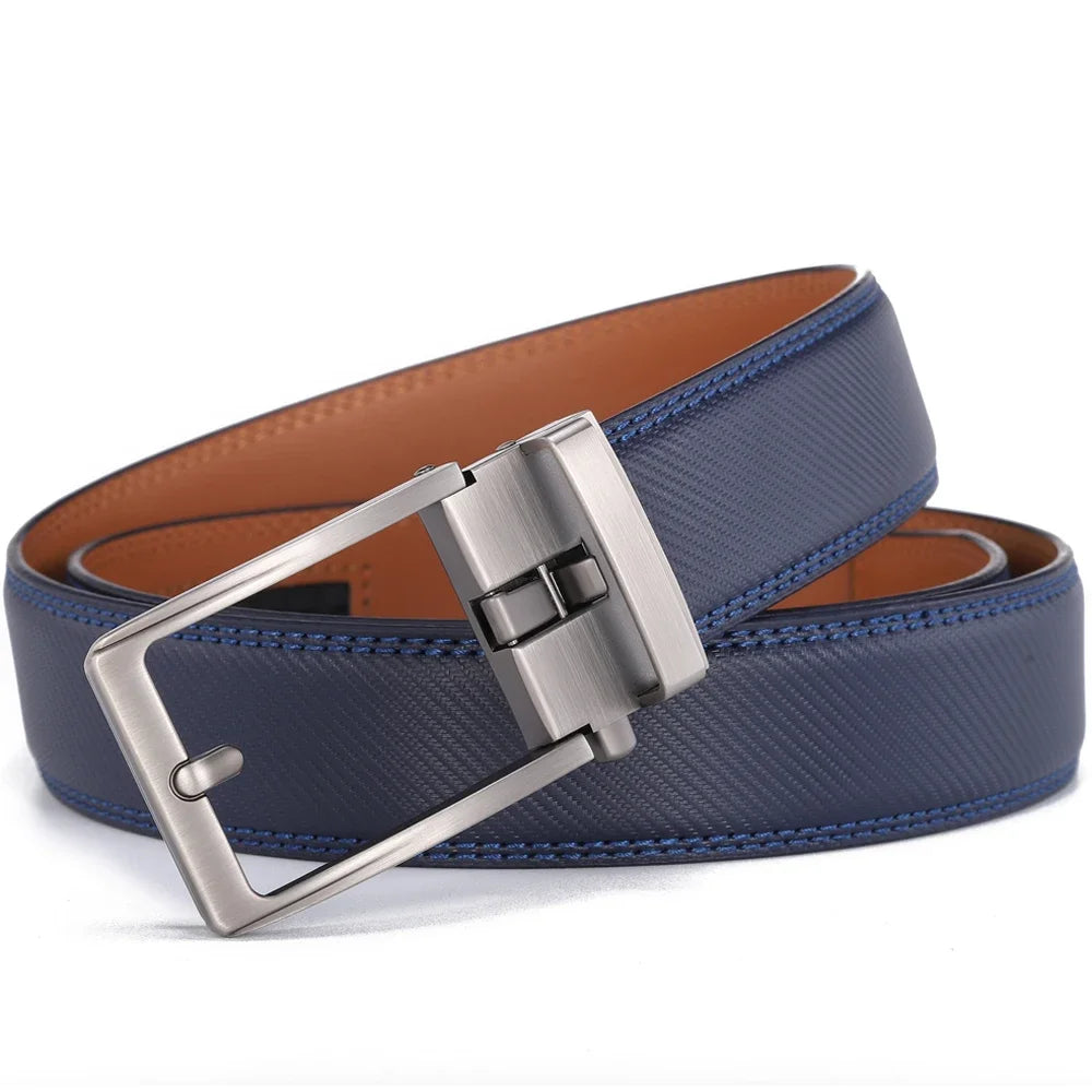 Unisex Click Belts for Men Luxury Brand Designer Fashion Automatic Buckle Genuine Leather Men&
