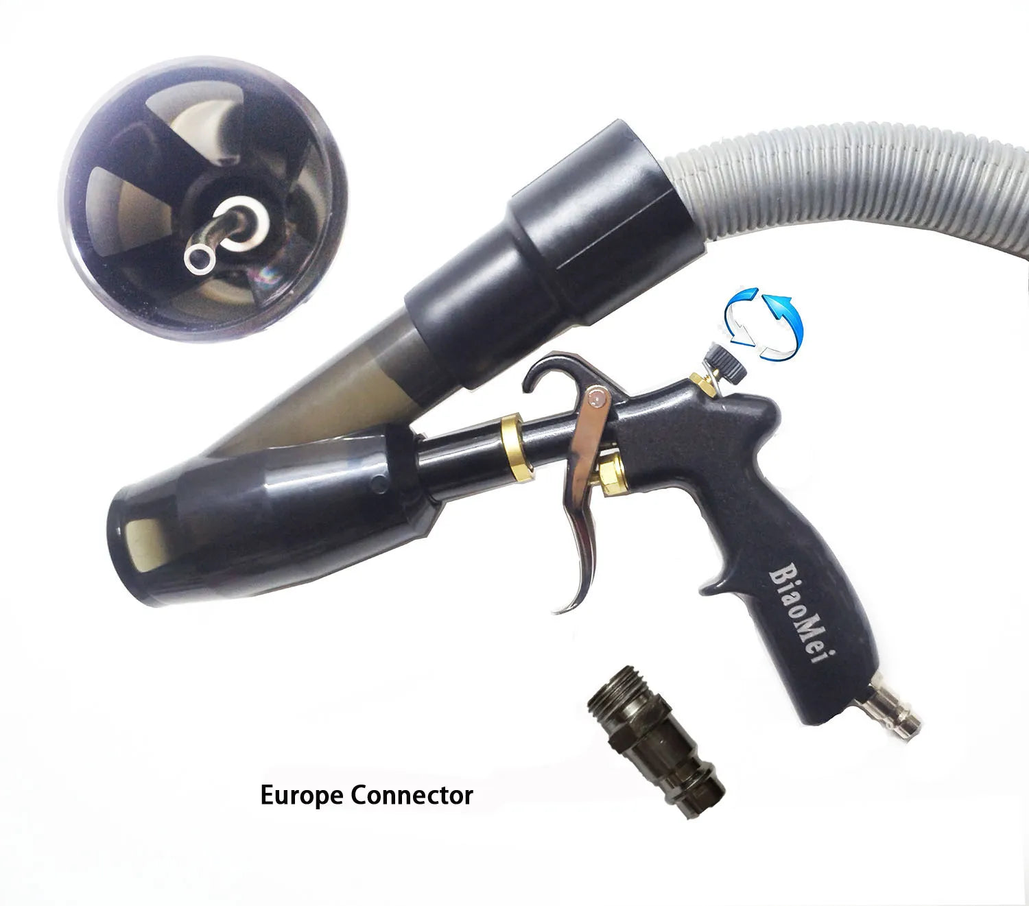 Car Interior Detailing Air Blow Tornado Gun &amp;vacunm Gun ,Cleaning Tornador Gun Quickly Blasts Dirt and Dust