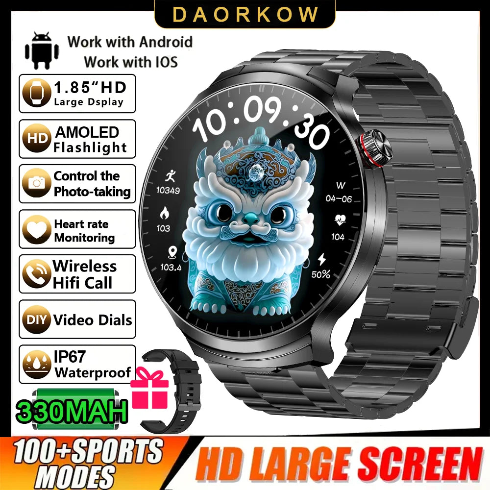 T-REX New 2in1 Smartwatch Tracker Compass Built in Headphones Bluetooth Call Smartwatch Health Monitor Fitness Men Sports Watch