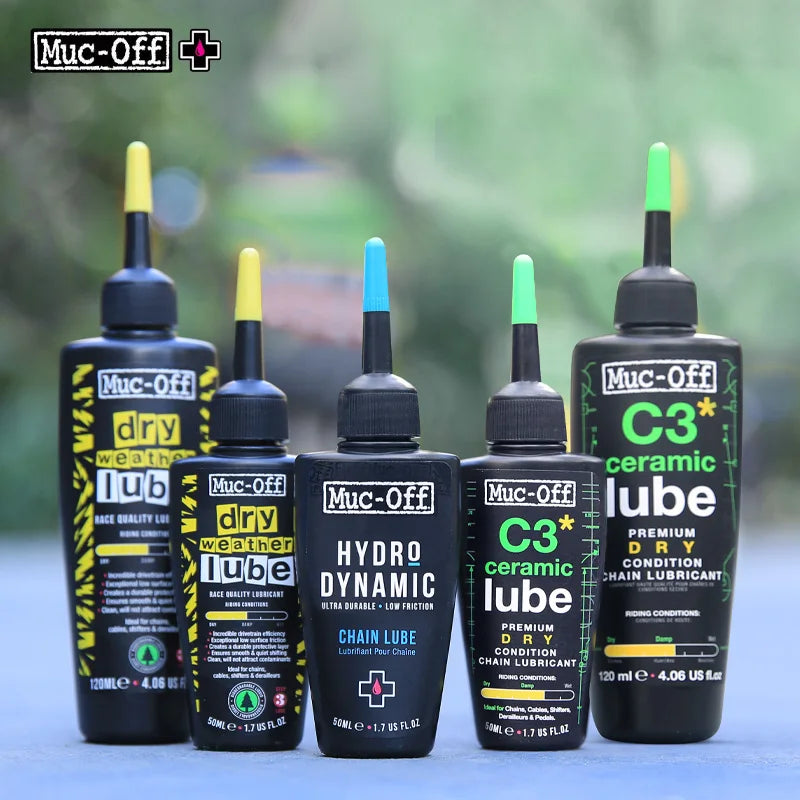 Muc-Off Bike Chain Lubricant 50/120ml C3 Dry Weather Ceramic Lube MTB Road Bicycle Hydrodynamic Lube Oil With Detective Light
