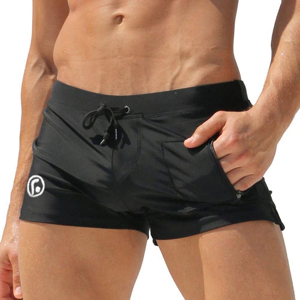 Summer Mens Swimsuit Beach Quick Dry Swimming Trunks Sunga Bathing Suit Mayo Breathable Swimwear Sport Surfing Board Shorts