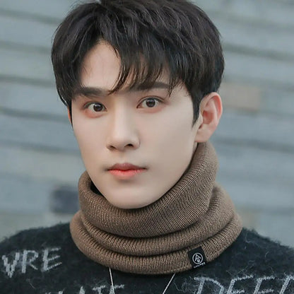 Fashion Women Knitted Scarf Solid Cashmer Like Winter Snood Scarves Lady Warm Wool Fur Thick Unisex Men Neck Scarfs Ring