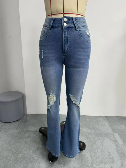 Flared Jeans For Women Bell Bottom Jeans For Women Straight Leg Jeans For Women Plus Size Work Pants Baggy Jeans Pantalones Muje