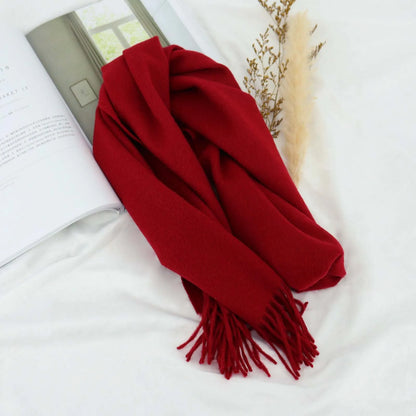 High Quality Solid Color 100% Wool Scarf Men&