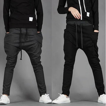 Men Joggers  2024 Big Pocket Hip Hop Trousers Men&