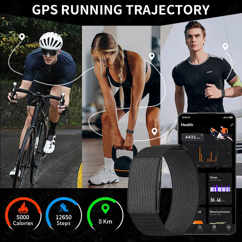 LIGE NO Screen Smart Wristbands With Heart Rate Sleep AI Health Monitor Report Smart Bracelet Incoming Call Notification Watches