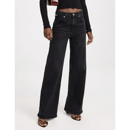 2025 Ins Fashion Jeans Women Comfortable High Waisted White Jeans Girls Thin Stretch Denim Pants Female Straight Leg Trousers