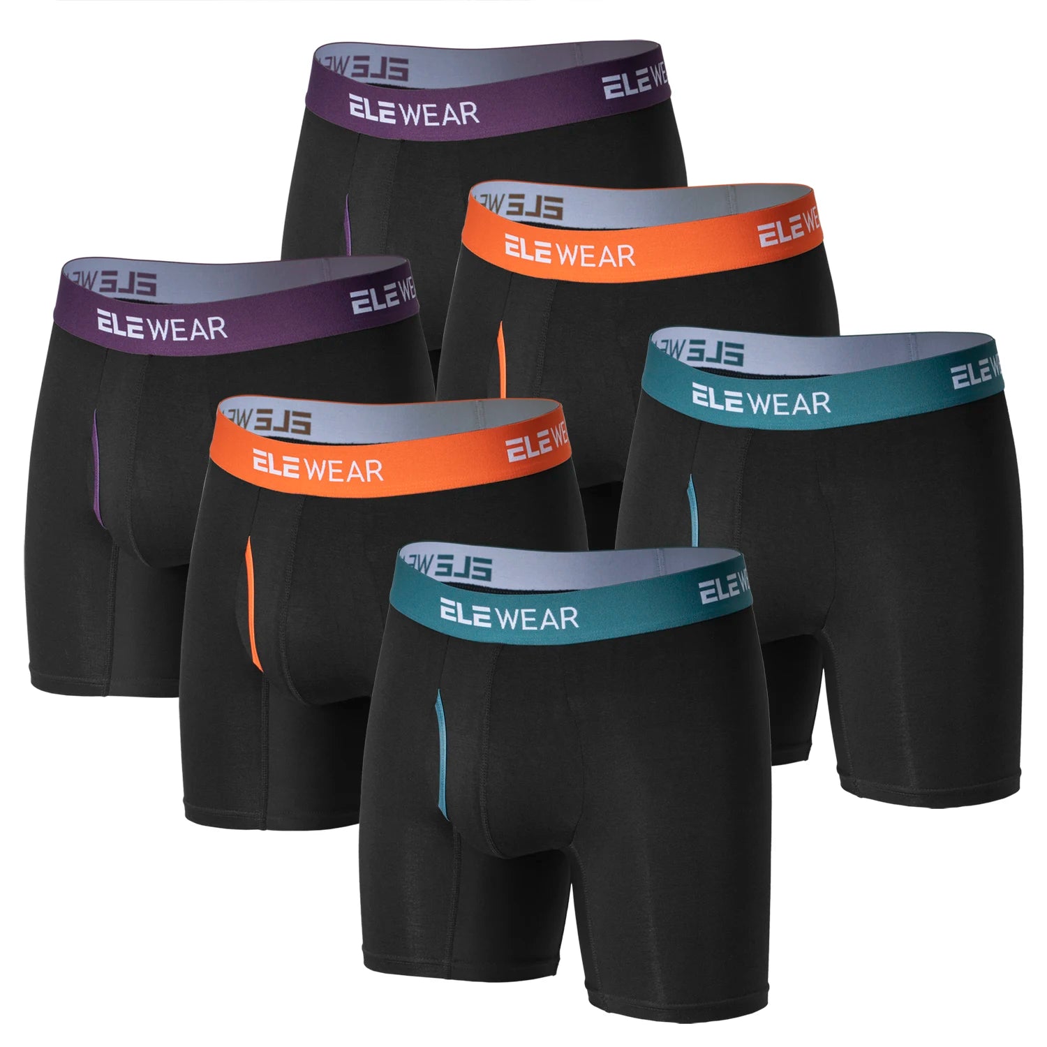 6 pcs Bamboo Men Underwear With Opening Breathable Mens Boxershorts Men&