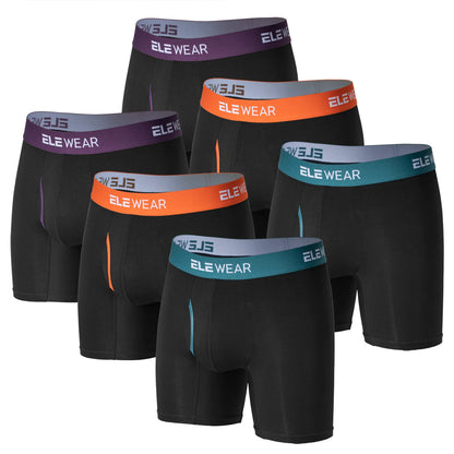 6 pcs Bamboo Men Underwear With Opening Breathable Mens Boxershorts Men&