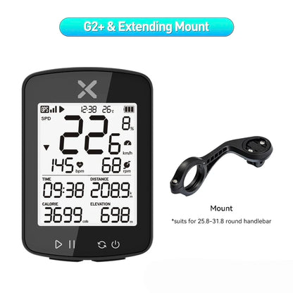 XOSS G2+ GPS Cycling Computer G Plus Bicycle Odometer G+ Gen.2 Wireless Speedometer Bluetooth Tracker Waterproof Road Bike MTB