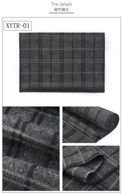 Classic Brand Scarfs for Men Thick Imitation Cashmere Shawl Scarves Winter Warm Business Muffler Scarves Long Wrap