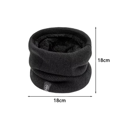 Warm Knitted Scarf Thickened Plush Windproof Winter Neck Gaiter Cold-proof Outdoor Sport Skiing Running Men Women Tube Scarf