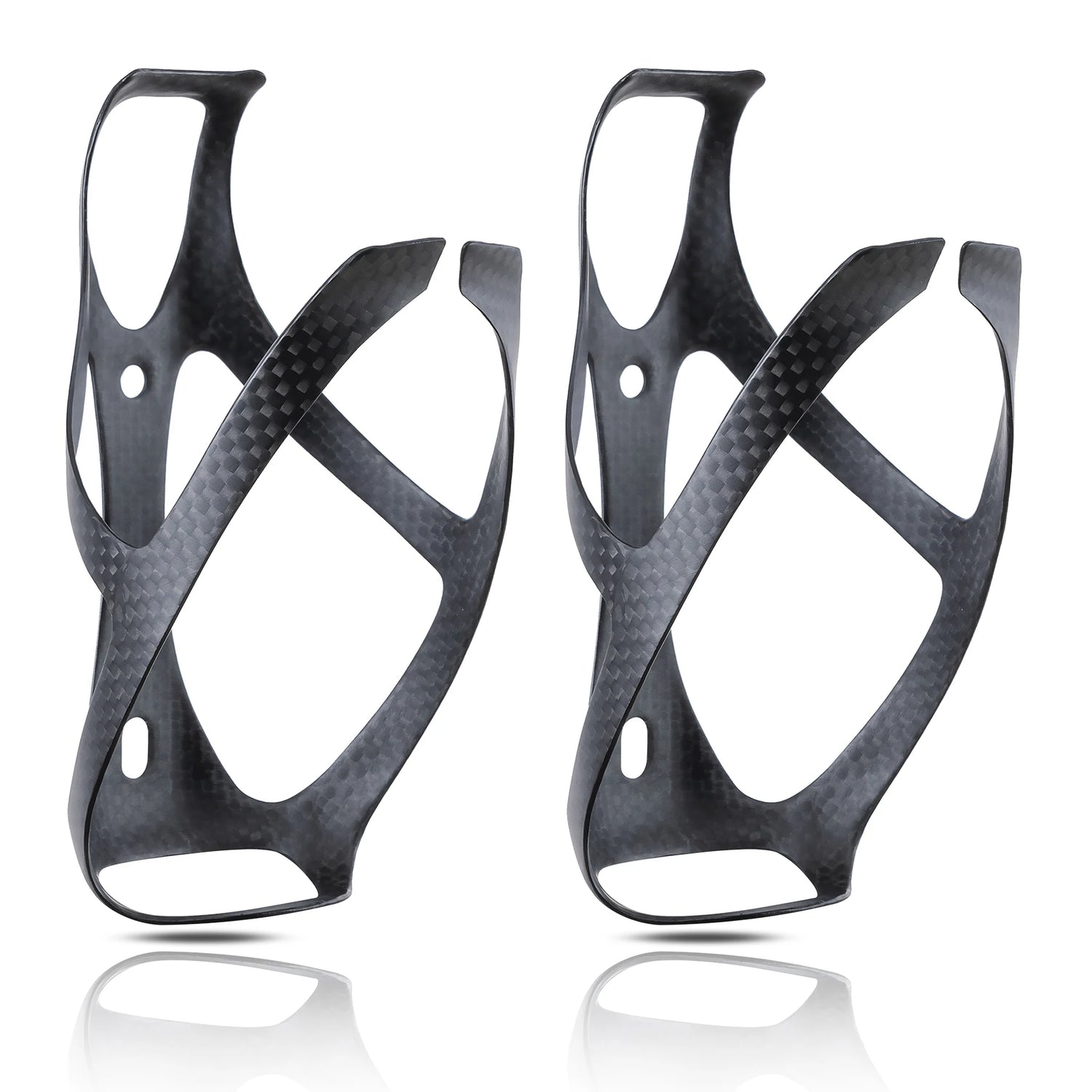 HUALONG No Logo 3K Carbon Fiber Bicycle Water Bottle Cage MTB Road Gravel Bike Water Bottle Holder Cages Matte Black, Weight (19