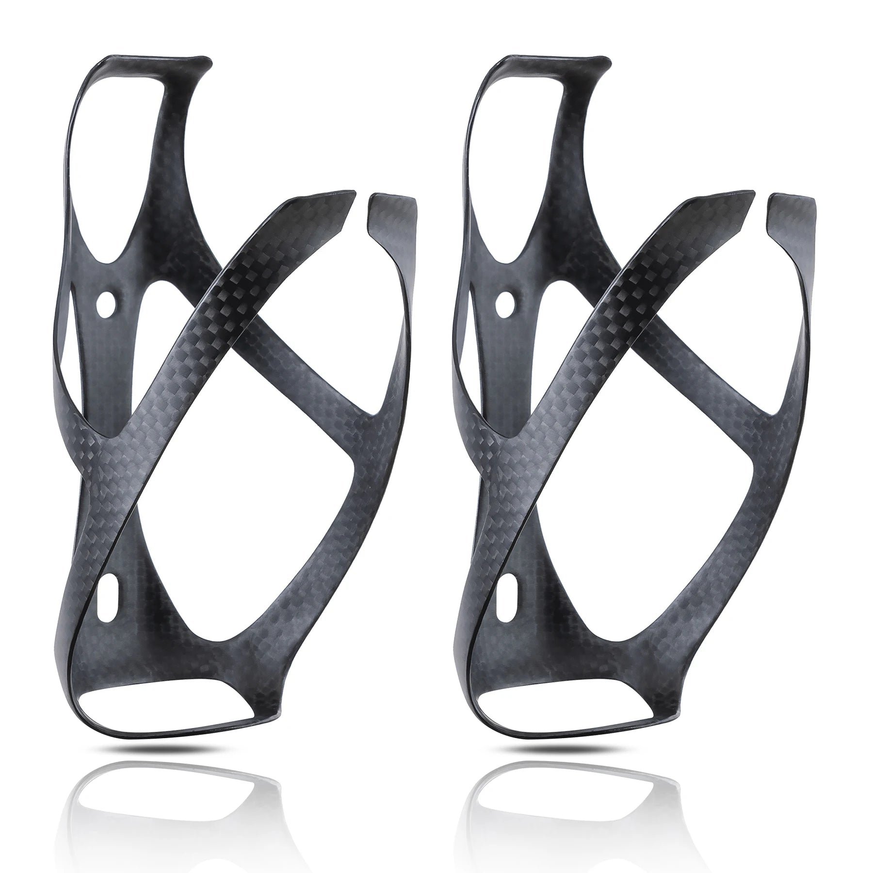 HUALONG No Logo 3K Carbon Fiber Bicycle Water Bottle Cage MTB Road Gravel Bike Water Bottle Holder Cages Matte Black, Weight (19