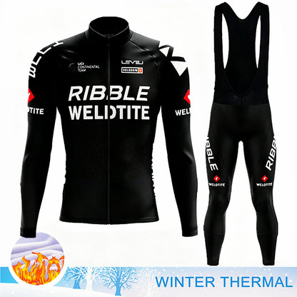 2027 Winter Thermal Fleece Cycling Clothes Long Sleeve Uniform Costume Sport Bike MTB Fleece Jersey Sports Set Bicycle Clothing