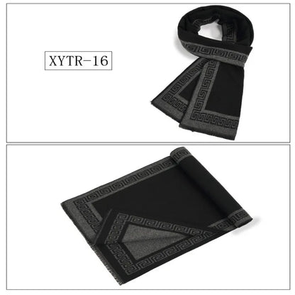 Classic Brand Scarfs for Men Thick Imitation Cashmere Shawl Scarves Winter Warm Business Muffler Scarves Long Wrap
