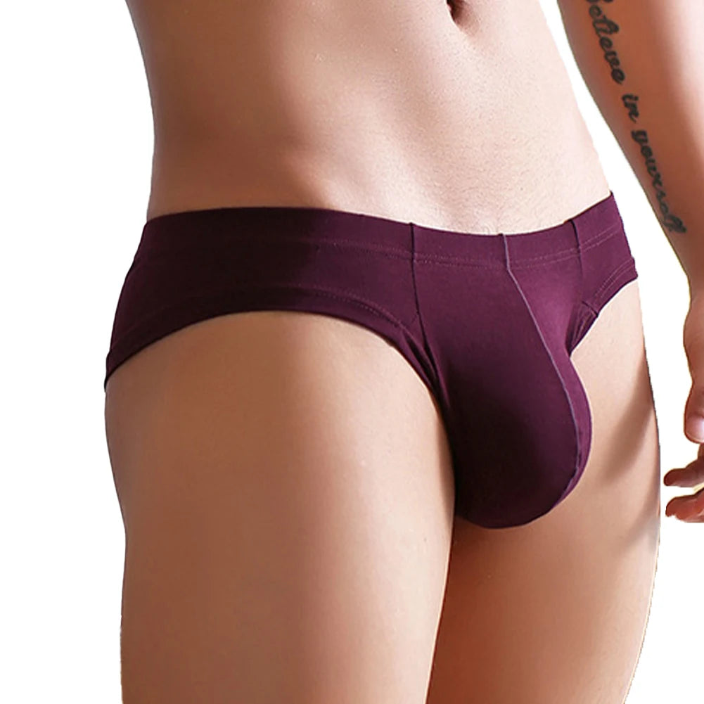 Sexy Mens Slip Cueca U Convex Underwear Breathable Low Waist Soft Briefs Lingerie High Fork Panties Underpants Calzoncillos