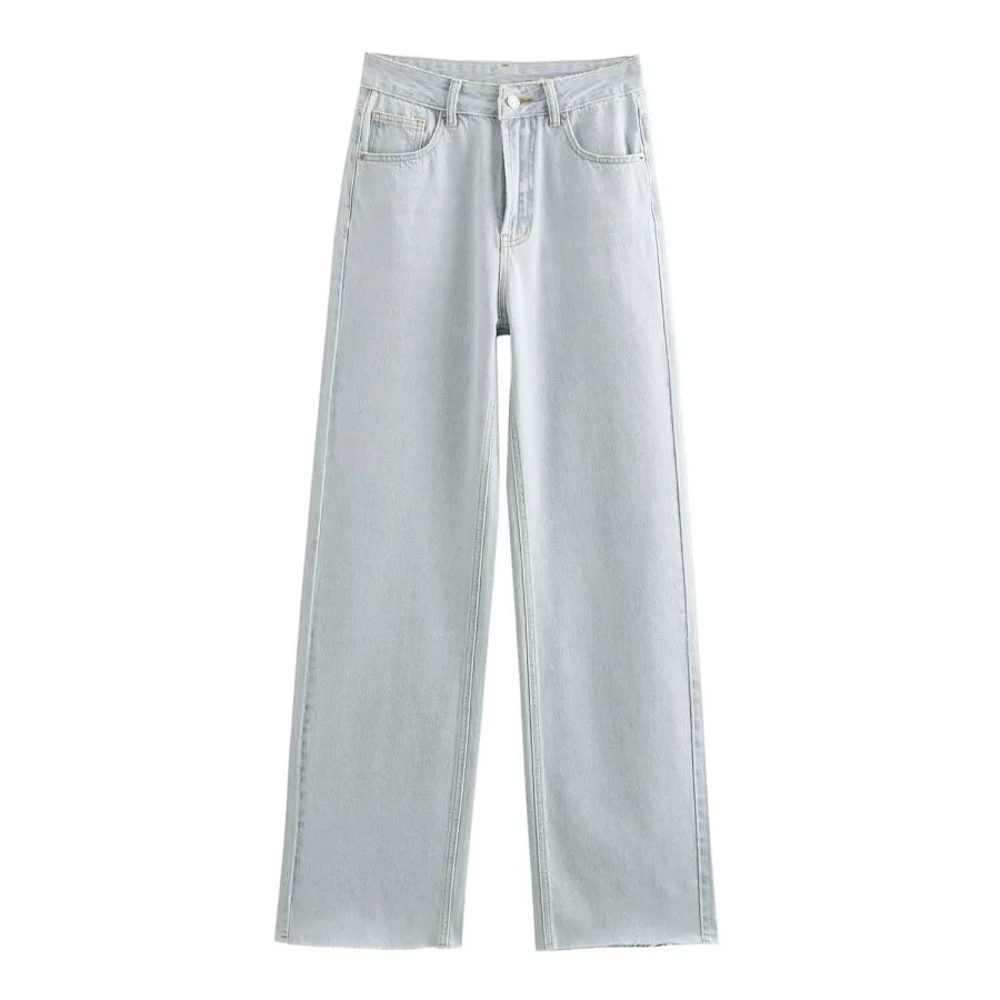 ETJ Wide-leg high-waisted jeans  women&