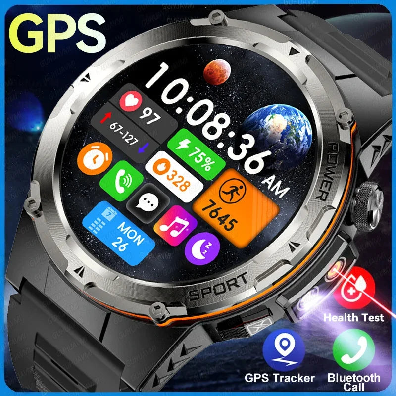 2025 New GPS Smart Watch Men 1.39" AMOLED Screen Built-in GPS NFC Make/Receive Phone Calls 500mAh Large Battery Smart Braceletes