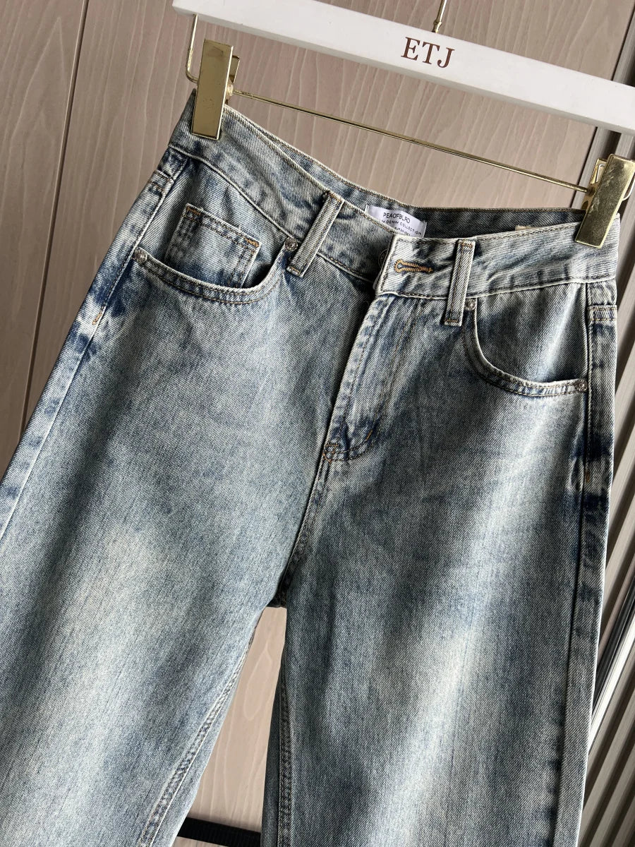 ETJ Wide-leg high-waisted jeans  women&