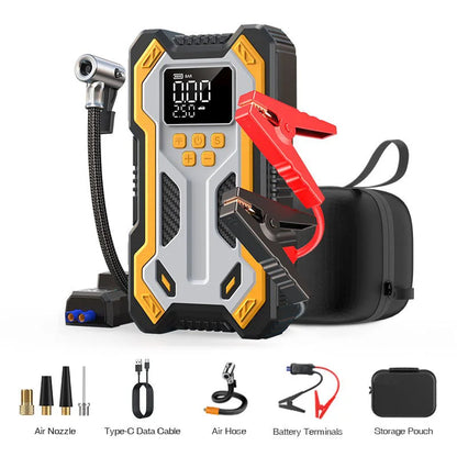 Jump Starter with Air Compressor 7000A Portable Car Battery Booster (9.0 Gas/6.5L Diesel) with 160PSI Auto-Shutoff Tire Inflator