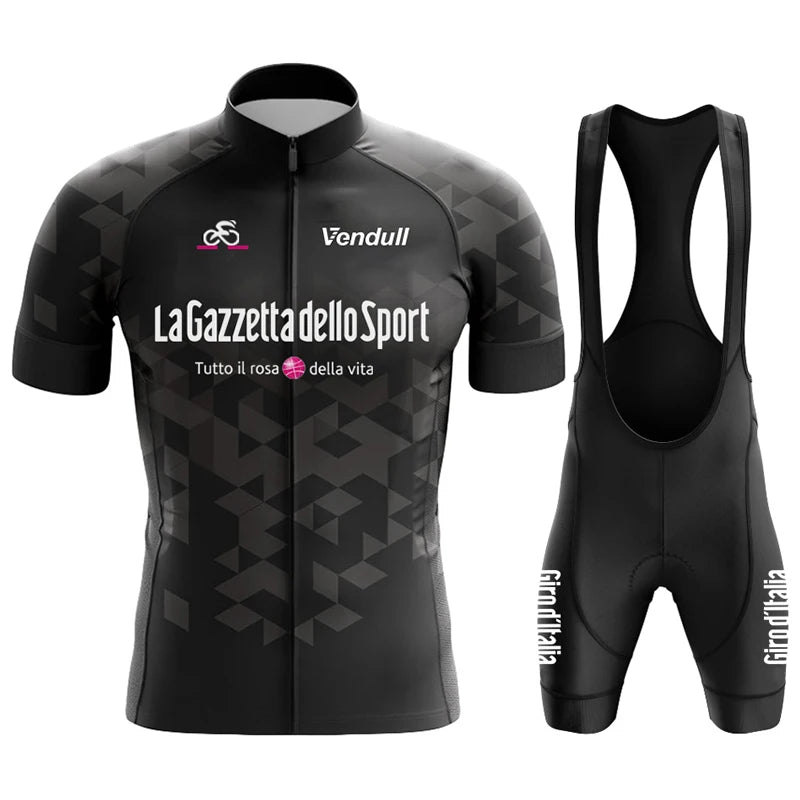 Tour De Italy Cycling Jersey Set for Men, Short Sleeve, Breathable, MTB Bike Clothing, Uniform Suit, Summer, 2024