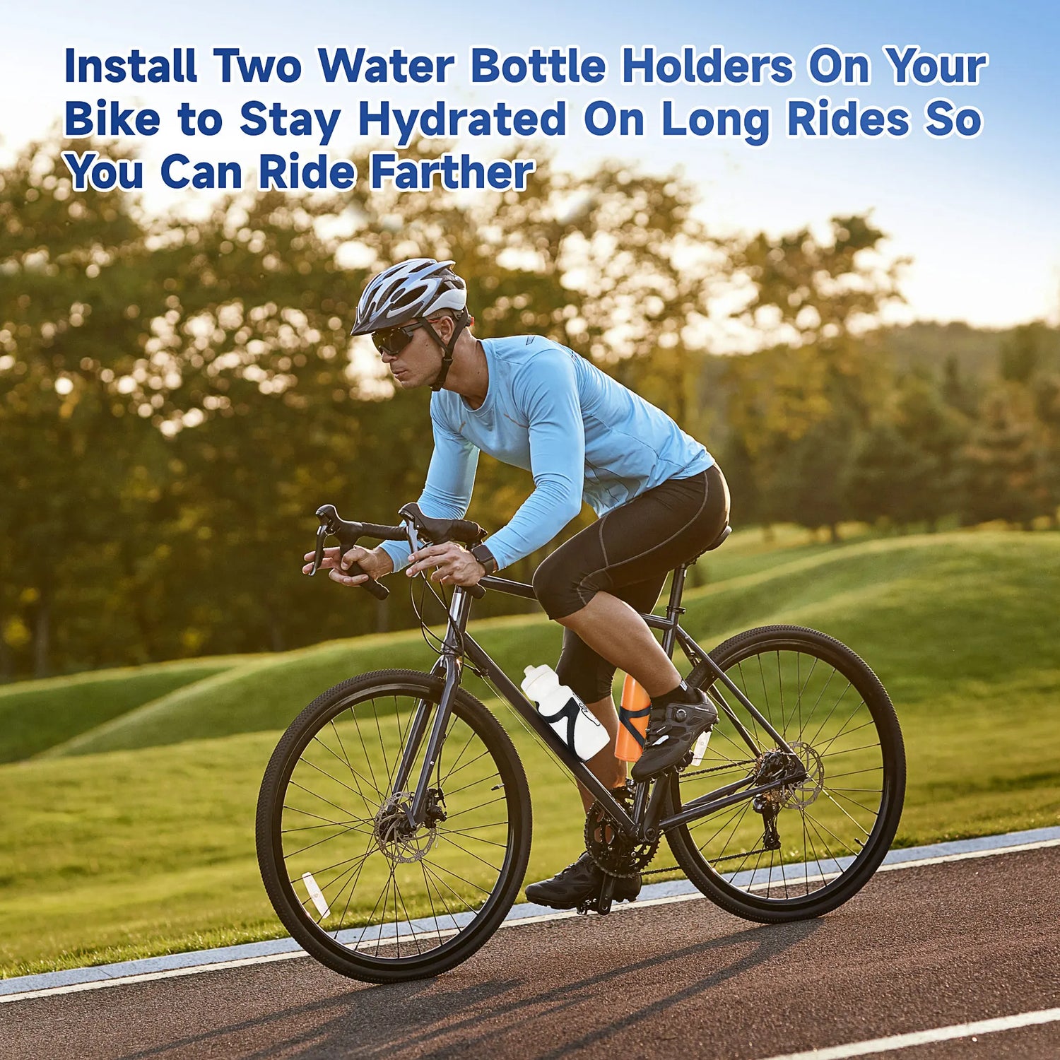 HUALONG Bike Water Bottle Holder Nylon Add Carbon Fiber Water Bottle Cage Road MTB Gravel Bikes Bicycle Water Bottl Drink Cup Ho