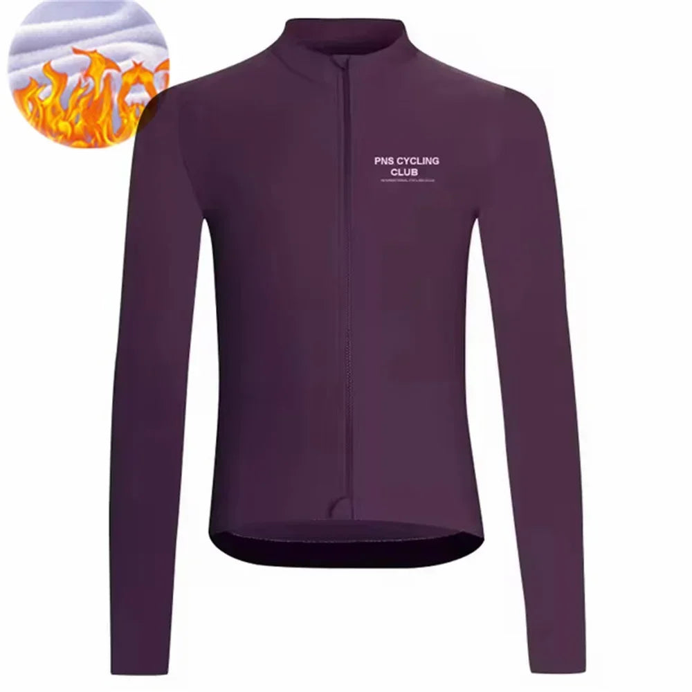 2024 Cycling Jersey Long Sleeve Thermal Fleece Men Winter Warm MTB Road Bike Clothing Windbreaker Jersey Maílllot Ciclismo Hombr
