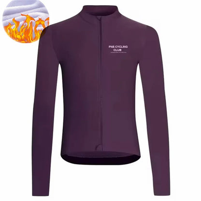 2024 Cycling Jersey Long Sleeve Thermal Fleece Men Winter Warm MTB Road Bike Clothing Windbreaker Jersey Maílllot Ciclismo Hombr