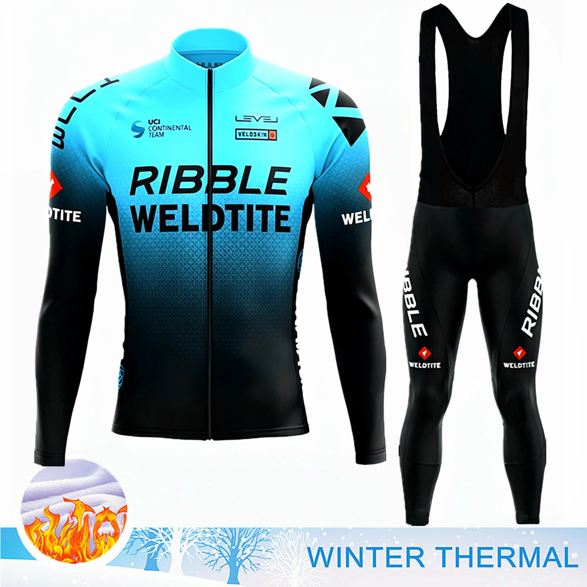 2027 Winter Thermal Fleece Cycling Clothes Long Sleeve Uniform Costume Sport Bike MTB Fleece Jersey Sports Set Bicycle Clothing