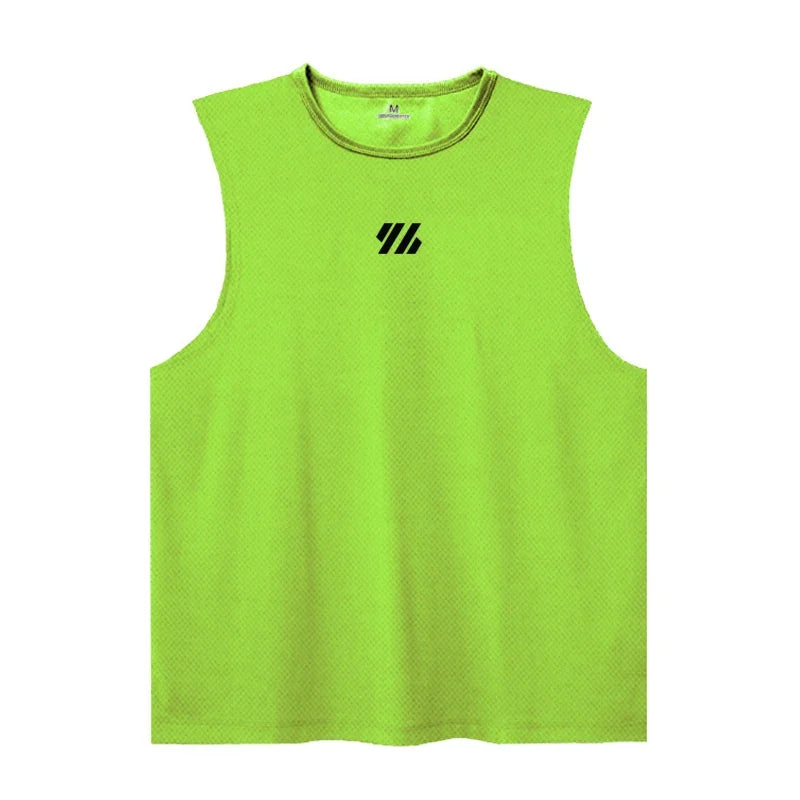 2025 Summer Gym Vest High Quality Mesh Shirt Sleeveless T-shirts Men Tank Tops Basketball Running Fitness Sports Vest Men