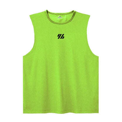 2025 Summer Gym Vest High Quality Mesh Shirt Sleeveless T-shirts Men Tank Tops Basketball Running Fitness Sports Vest Men
