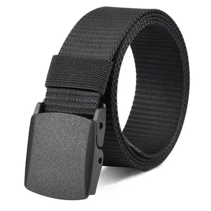 Plus Size 110 120 130 140 150 160 170cm Military Men Belt Women Nylon Canvas Army Outdoor Tactical Waist Belt Plastic Buckle