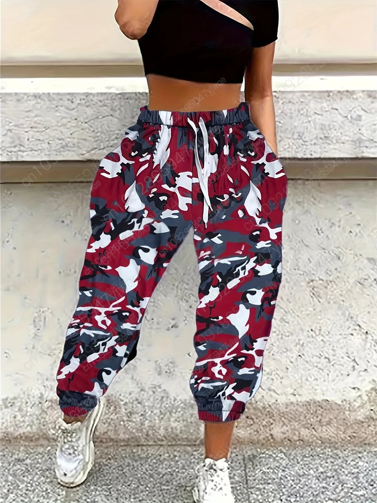 Women casual Camo Jogger Pants Comfortable Breathable Fabric Pants Outdoor Sports Pants Autumn New 3D Printed Pants