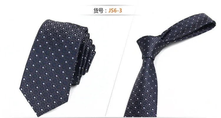 Fashion Ties for Men Accessories 6cm Fashion Business Wedding Classic Silk Tie Blue Black Red Men&