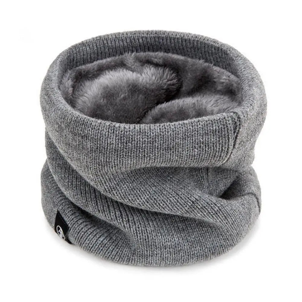 Fashion Women Knitted Scarf Solid Cashmer Like Winter Snood Scarves Lady Warm Wool Fur Thick Unisex Men Neck Scarfs Ring