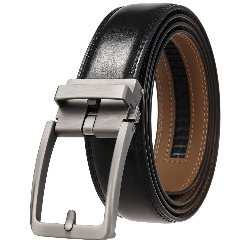 Unisex Click Belts for Men Luxury Brand Designer Fashion Automatic Buckle Genuine Leather Men&