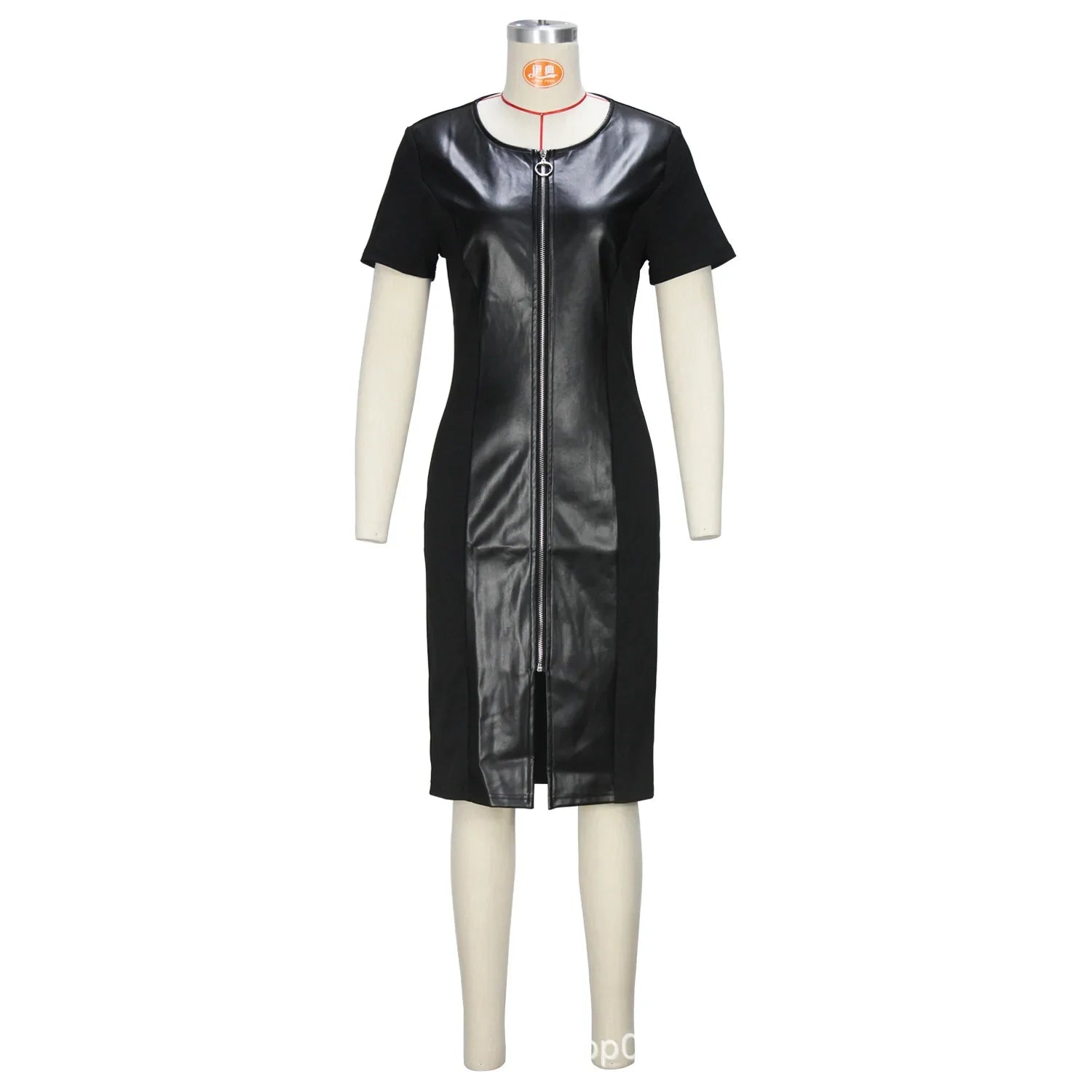 Plus Size Spring Trendy Light Maturity Sexy round Neck Breathable Front Opening Large Size Dress Skirt Chinese Brand Women&