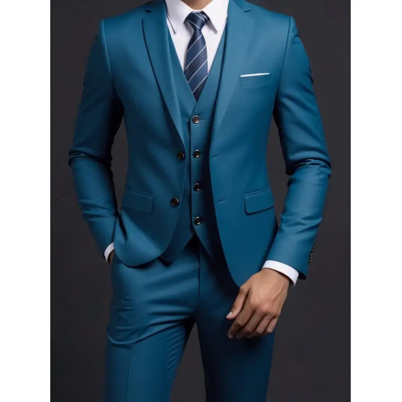 Suit (Blazer+ Vest + Trousers) Men&