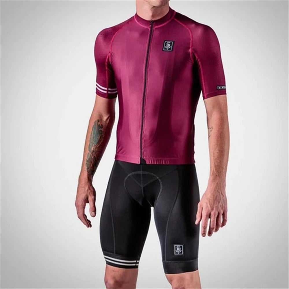 Wattie Ink Cycling Suit Men Bike Jersey Set Classic Road Bicycle Uniform Ciclismo Short Sleeve Mtb Team Racing Bike Clothes Set