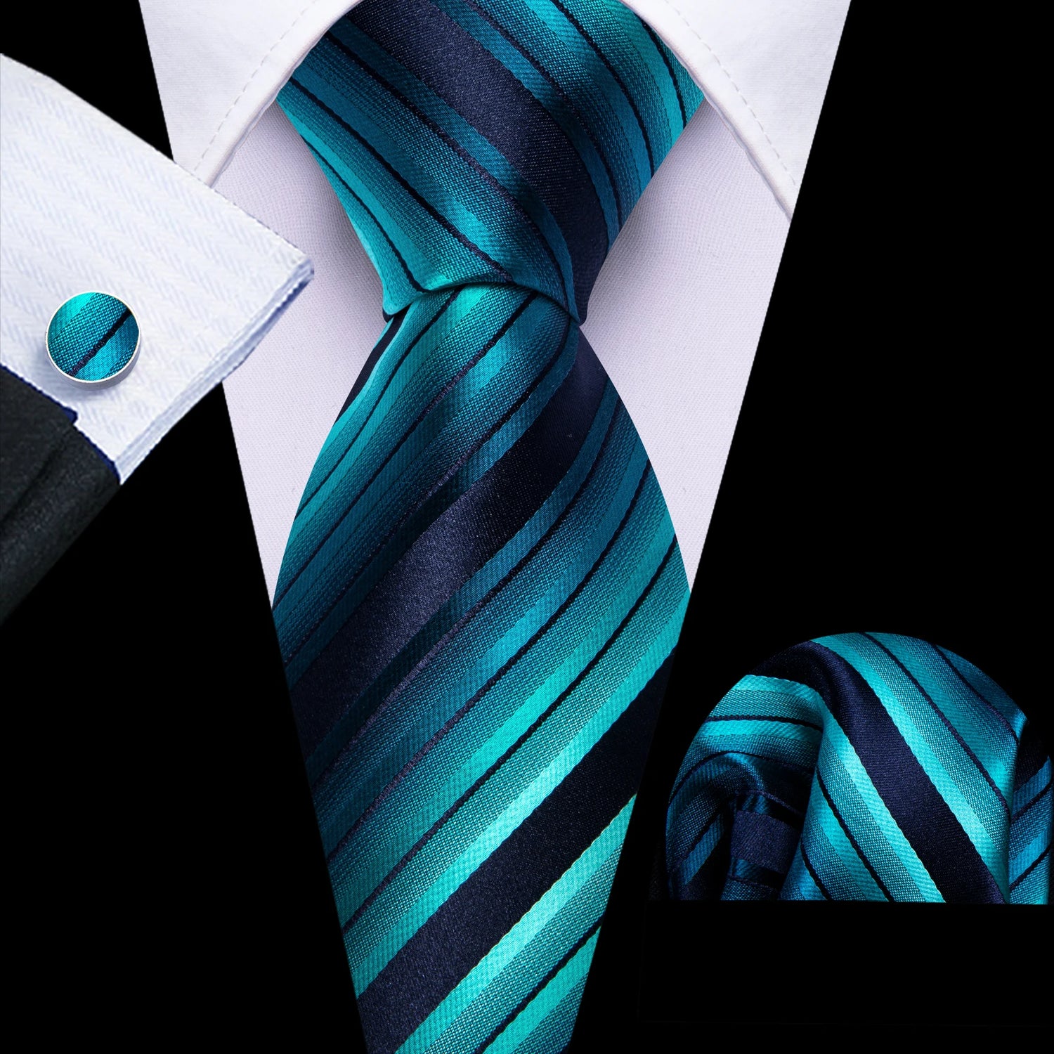 Barry.Wang Jacquard Water Duck Blue Men&