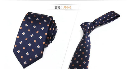Fashion Ties for Men Accessories 6cm Fashion Business Wedding Classic Silk Tie Blue Black Red Men&